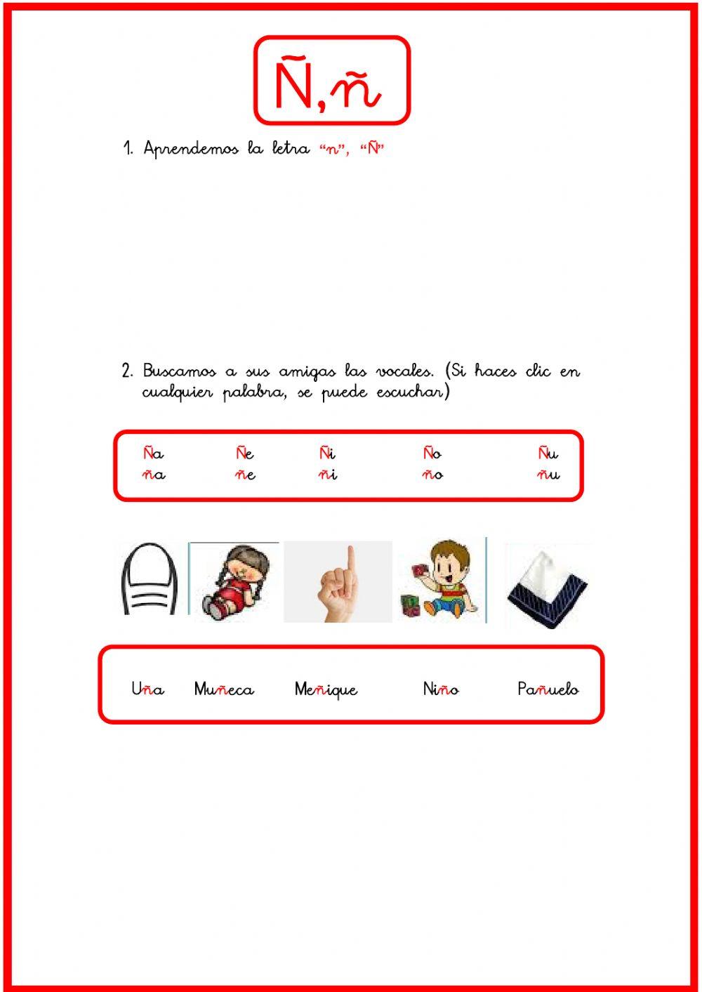 Letra ñ Letra ñ