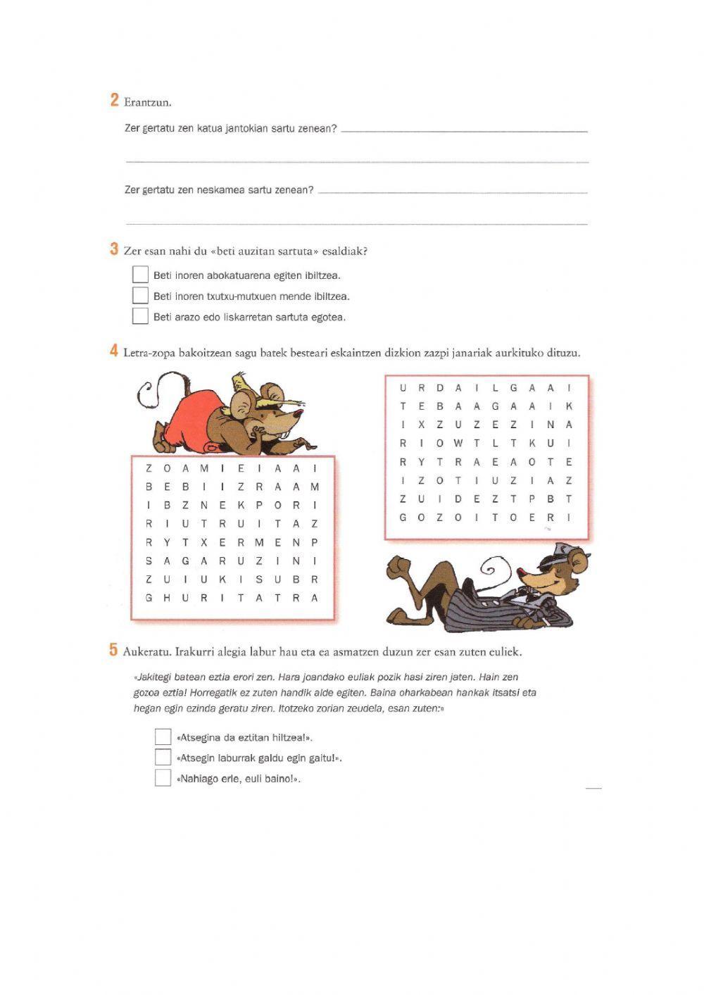 Etxeko sagua eta basoko sagua-Alegia