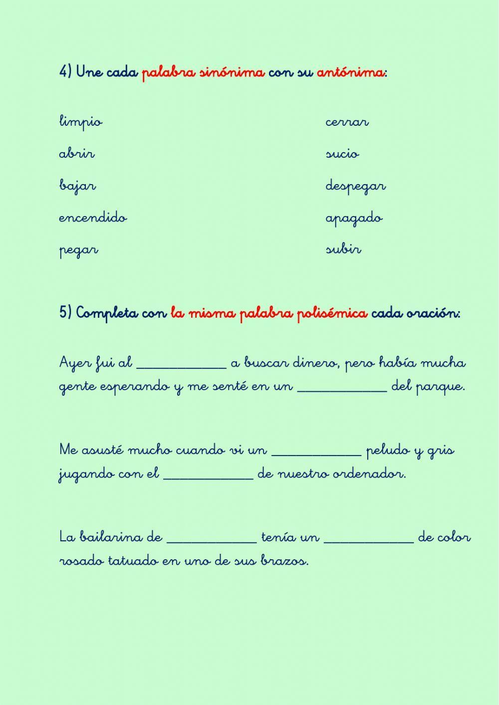 Repaso de lengua castellana