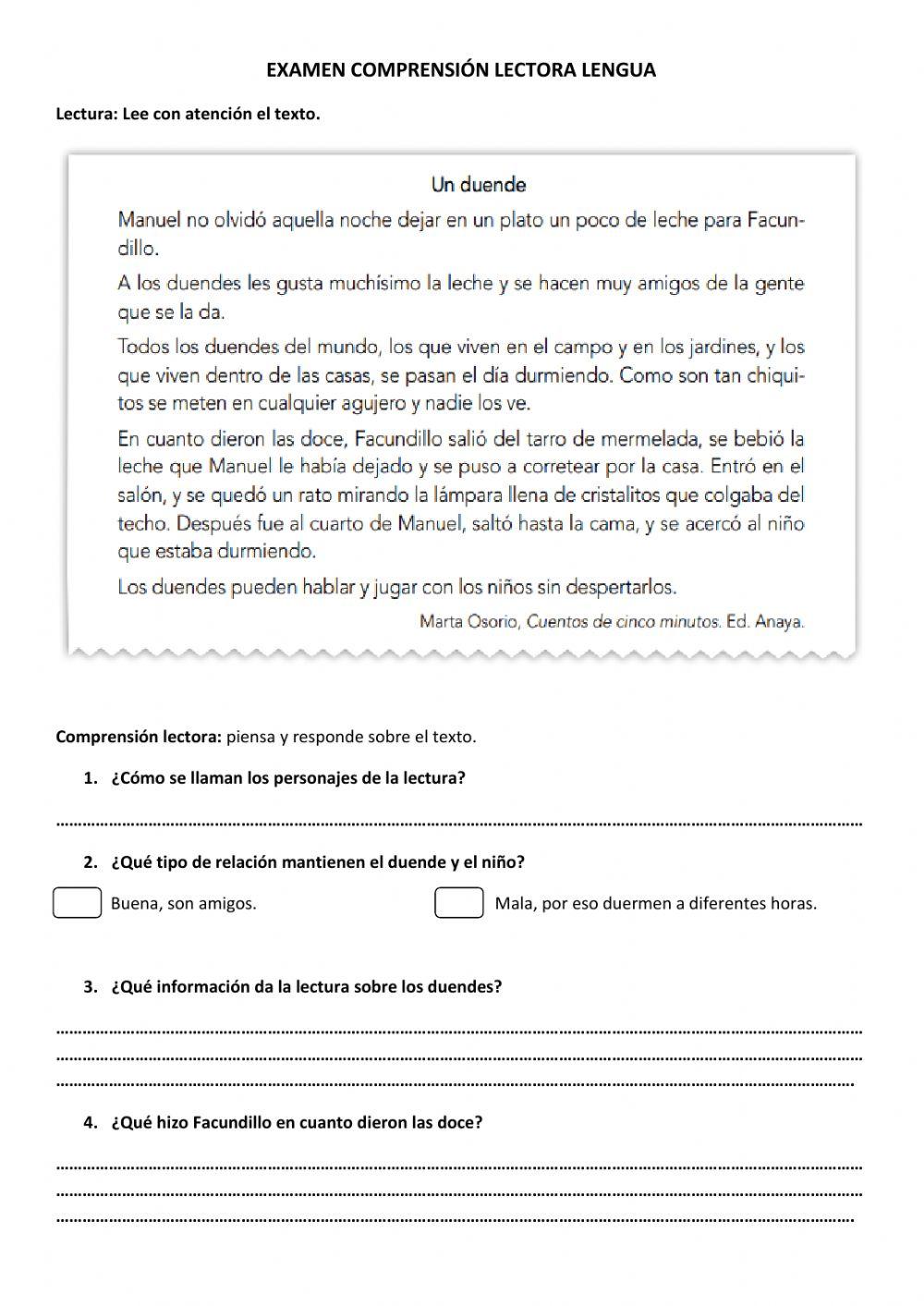 Comprensión lectora