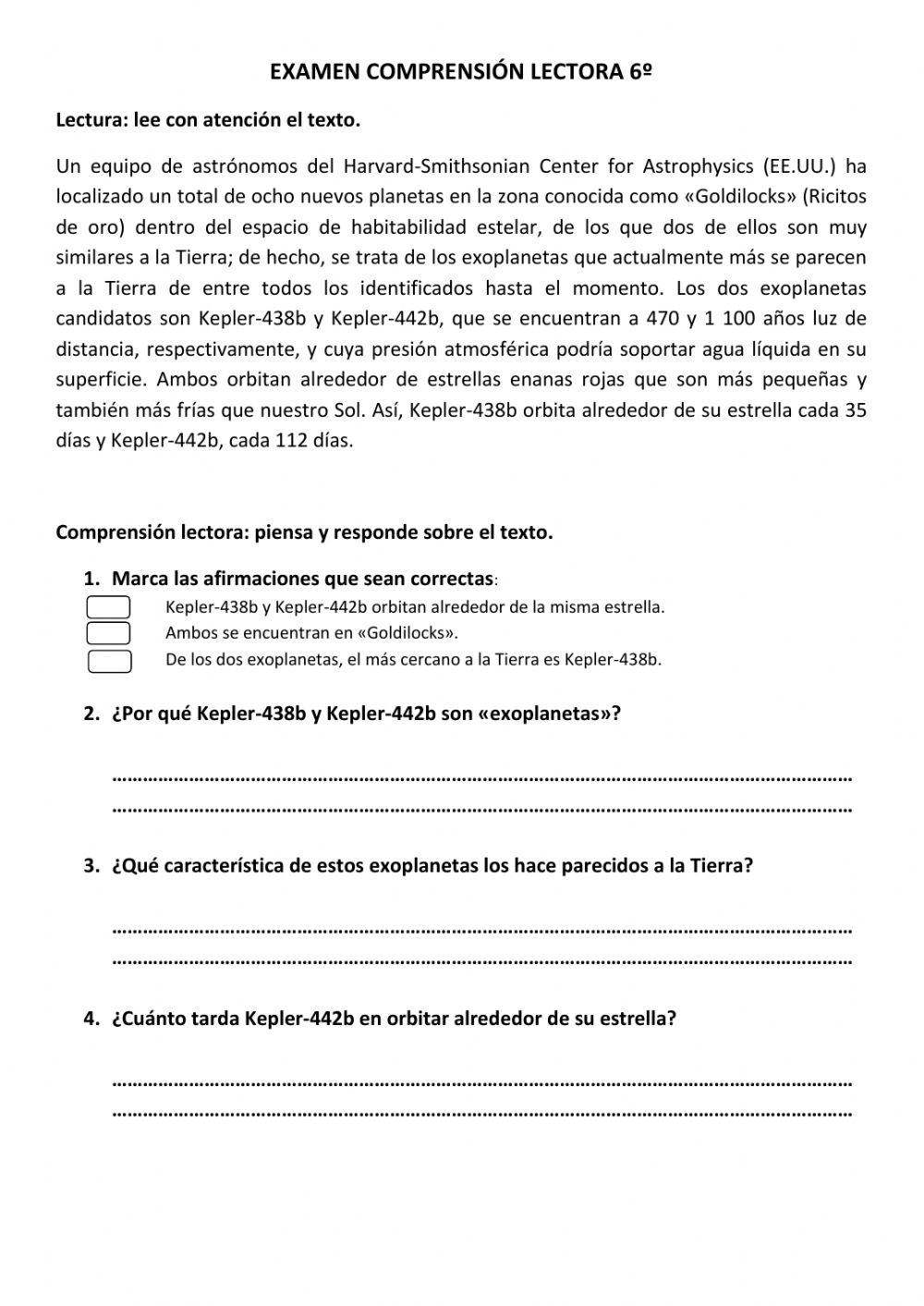 Comprensión lectora