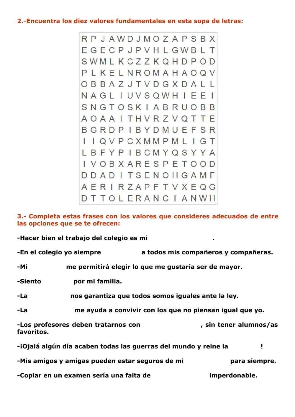 Valores para la Convivencia