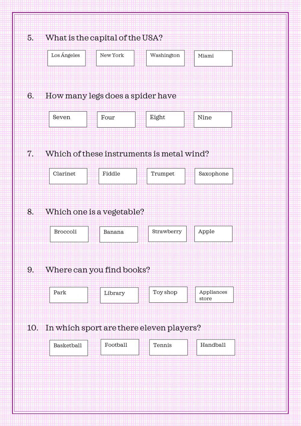 English test level 4
