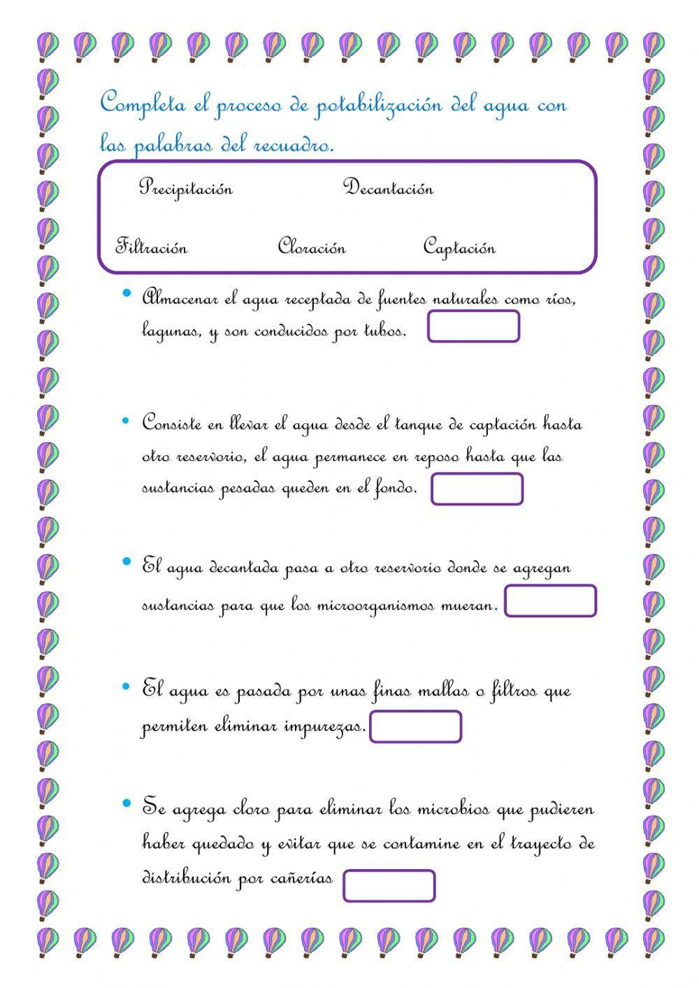 Potabilización del agua