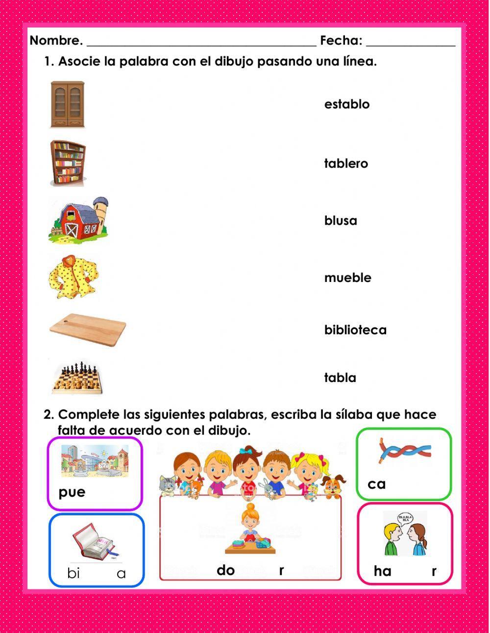 Familia de sílabas bla