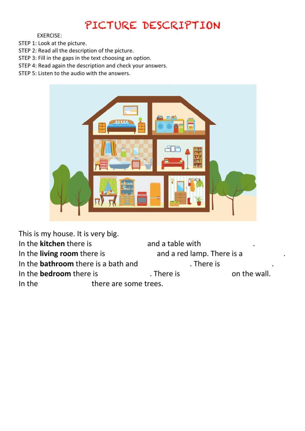 Picture Description - House - Fill in the Gaps