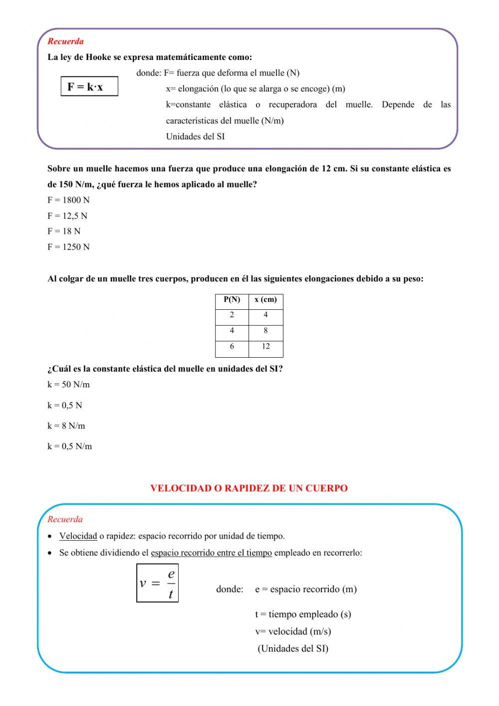 Repaso Física y Química (Unidades 4 y 5)