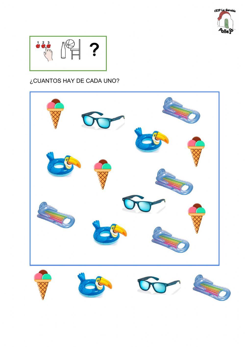 ¿Cuántos hay de cada uno? del 1 al 5 ¿Cuántos hay de cada uno? del 1 al 5