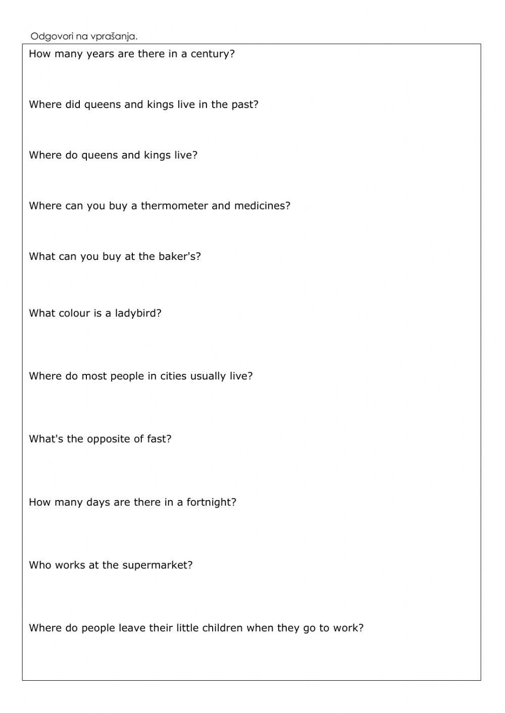 Revision exercises 1