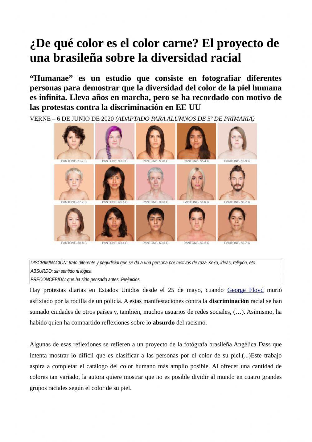 ¿Cuál es el color carne?