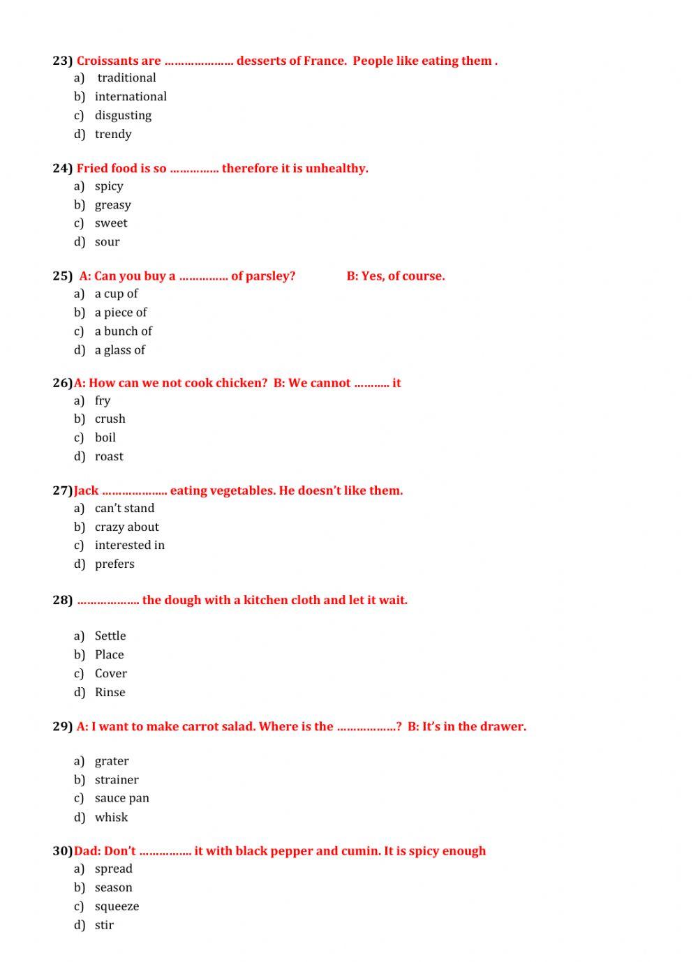 8th Grades in the Kitchen