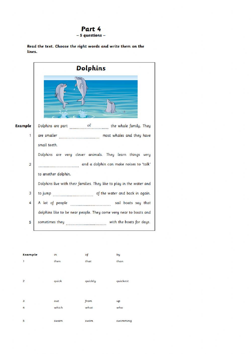 Movers reading and writing