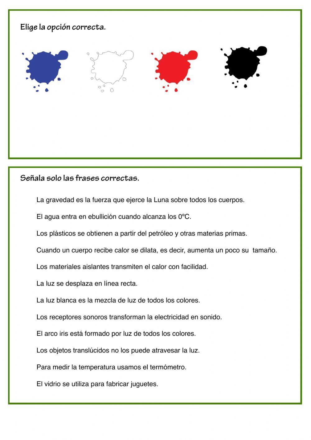 Materiales, fuerzas y formas de energía