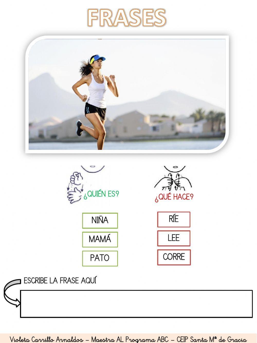 Estructuración de frases - SUJETO Y ACCIONES