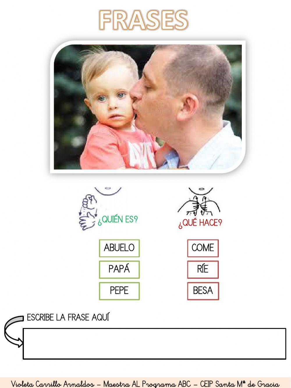 Estructuración de frases - SUJETO Y ACCIONES