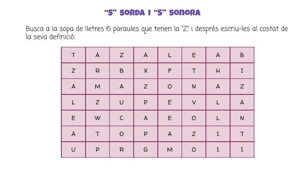 S sorda i S sonora (II)