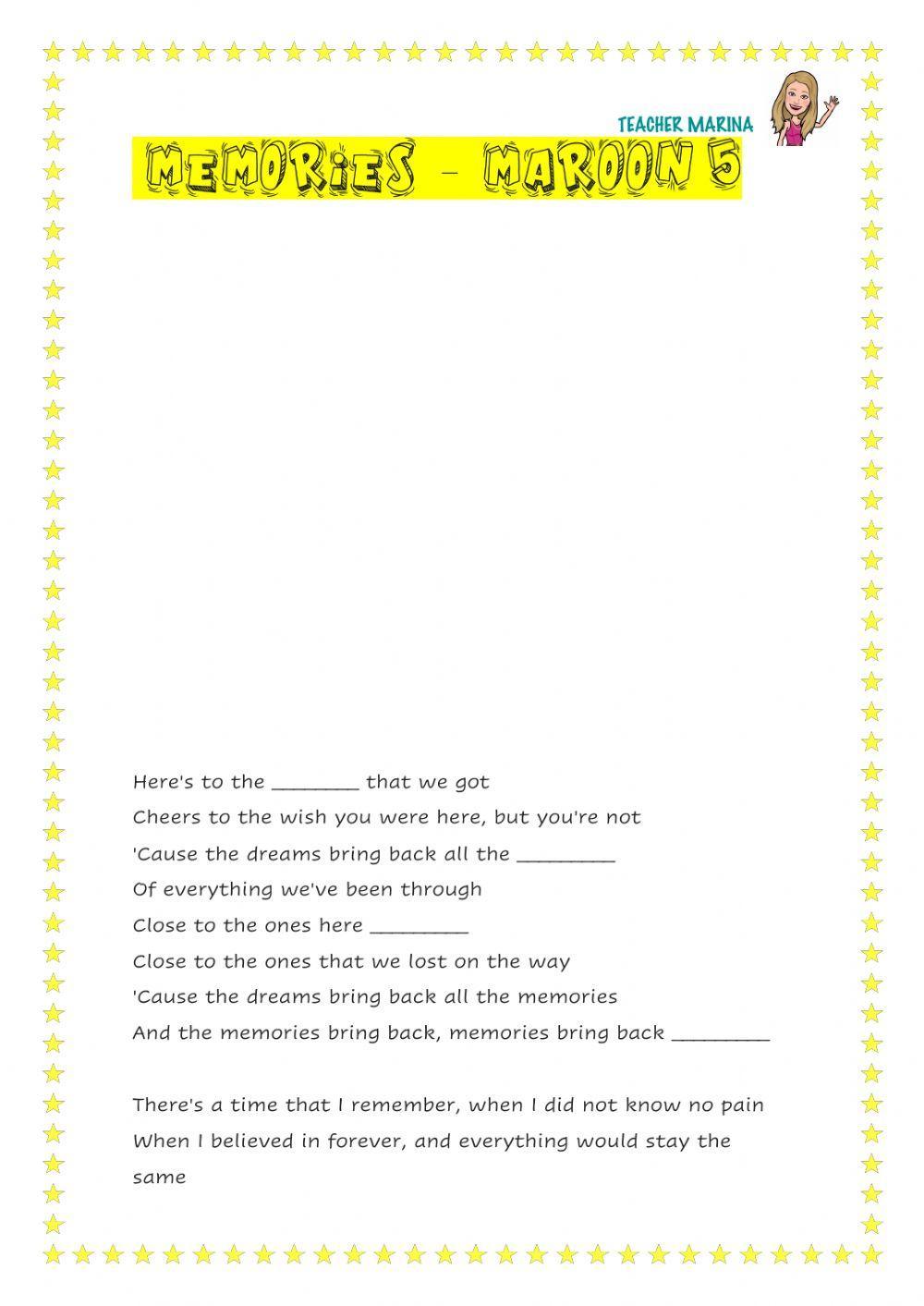 Memories Maroon 5 Lyrics