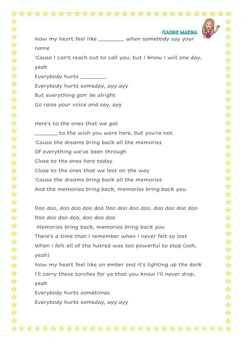 Memories Maroon 5 Lyrics