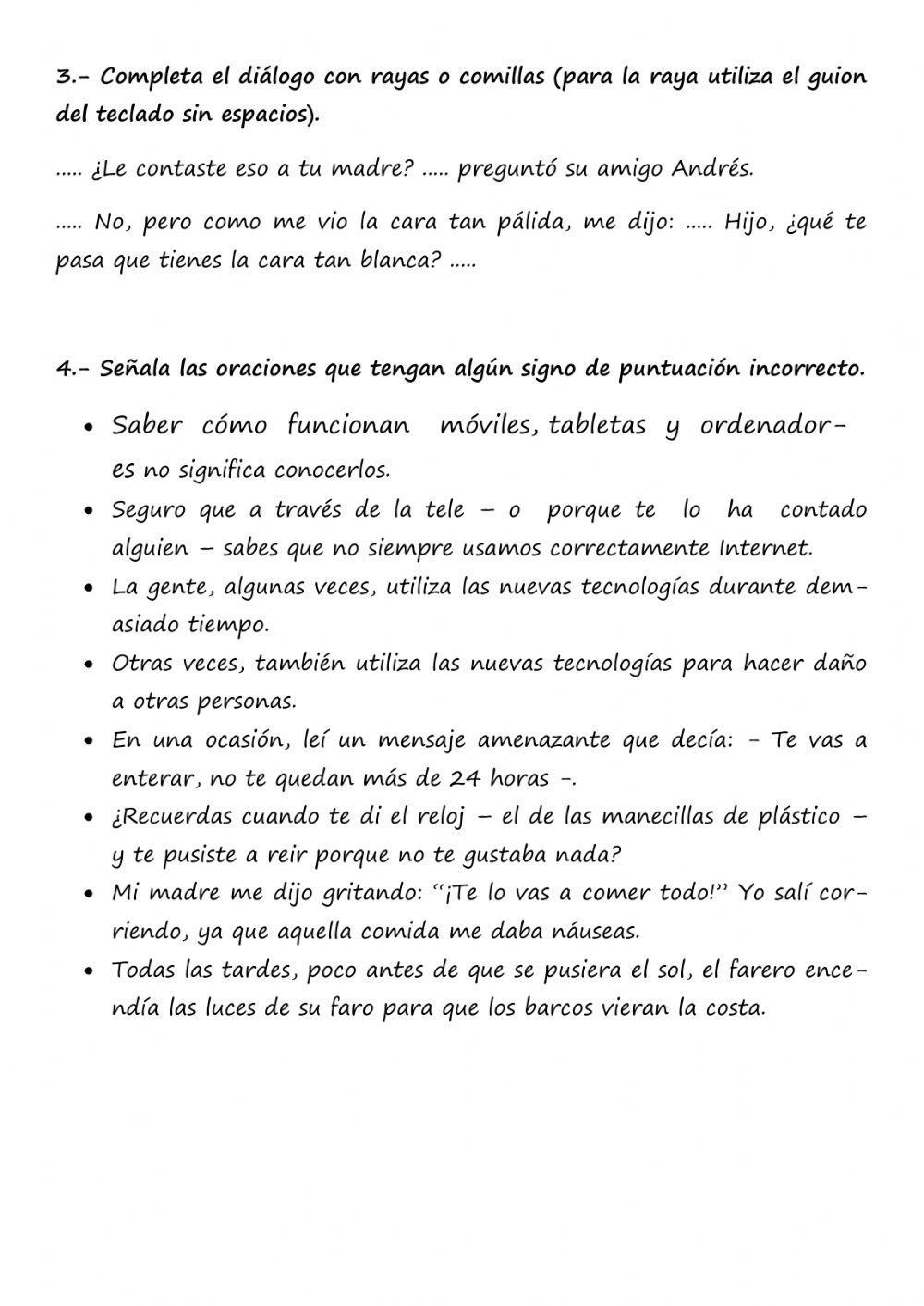 El guion, la raya y las comillas