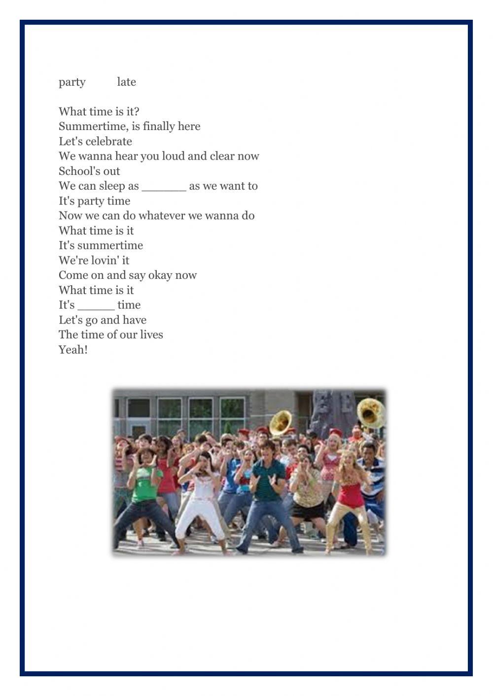 High School Musical - What time is it?