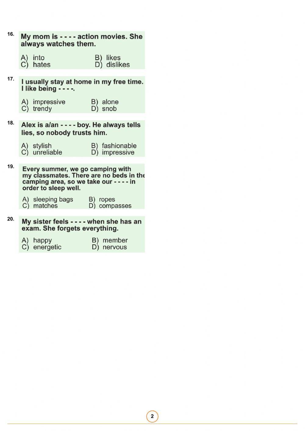 8th grades unit 2 teen life