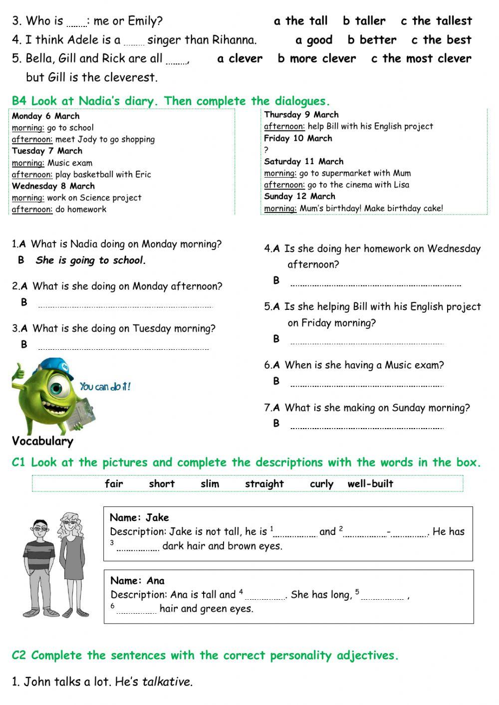 3rd Juniors Practical Work Unit 5