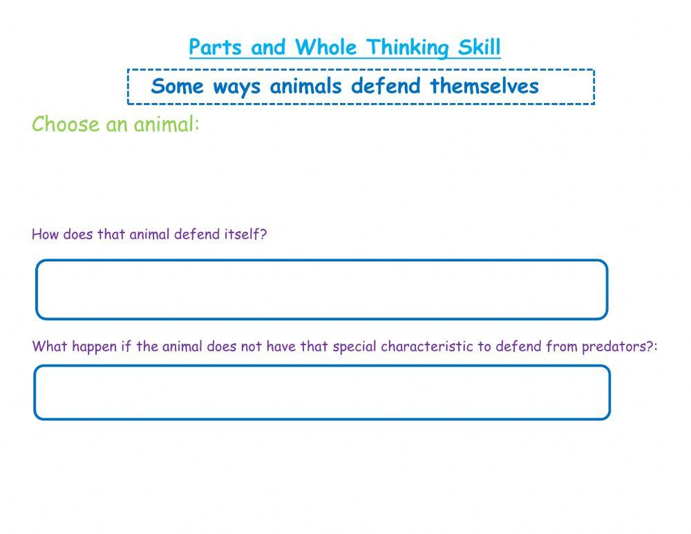 Parts and Whole Thinking Skill