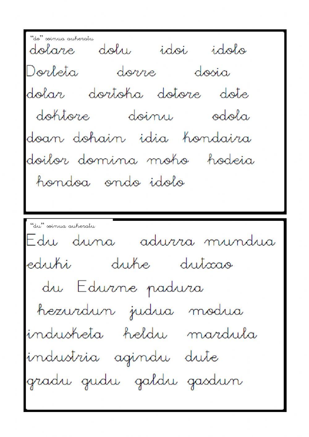 D hizkia- Aukeratu DO-DU