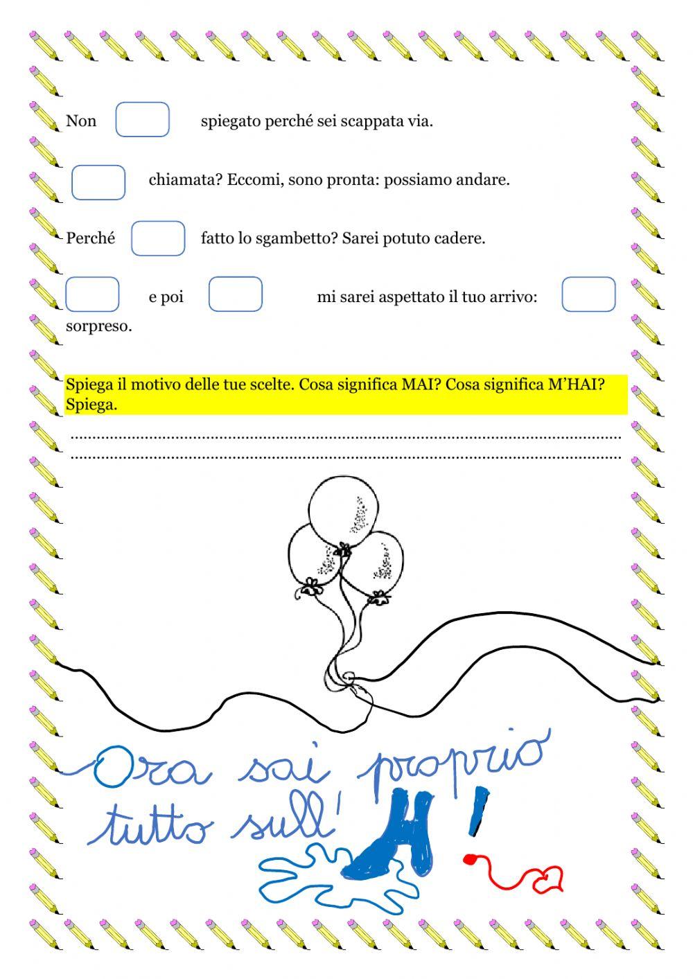 Il verbo avere e i pronomi