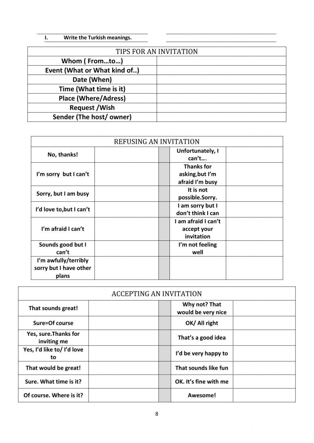 Summer 8th grades unit 1 friendship