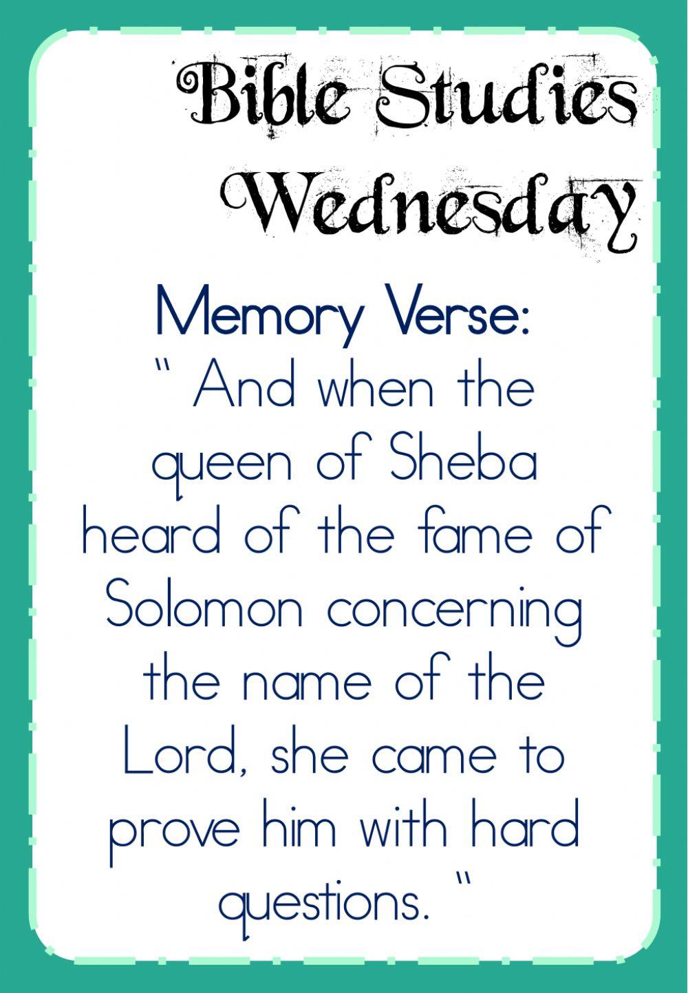 Week 18 - Monday - Bible - Memory Verse
