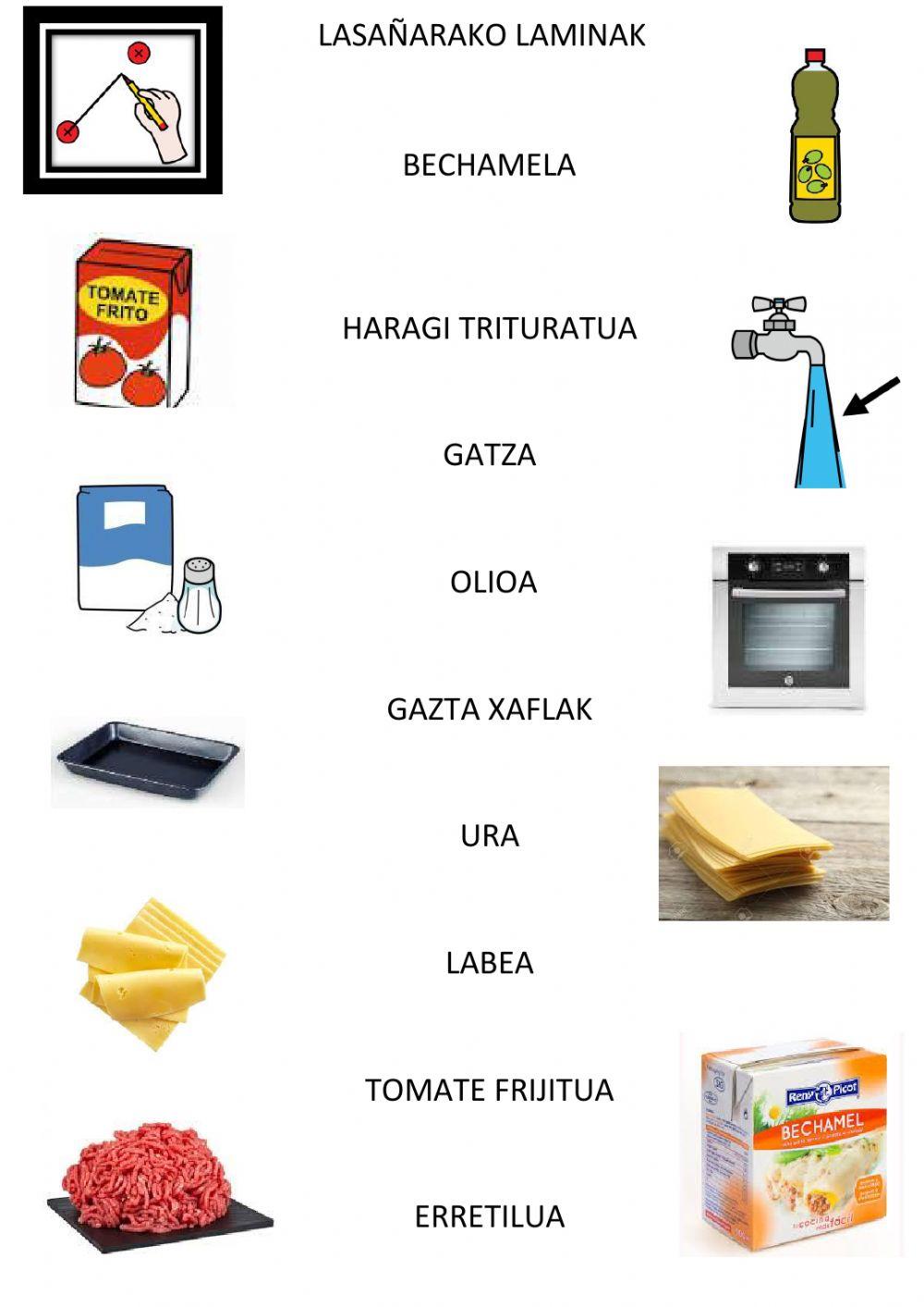 9.lasaña lotzeko ariketa