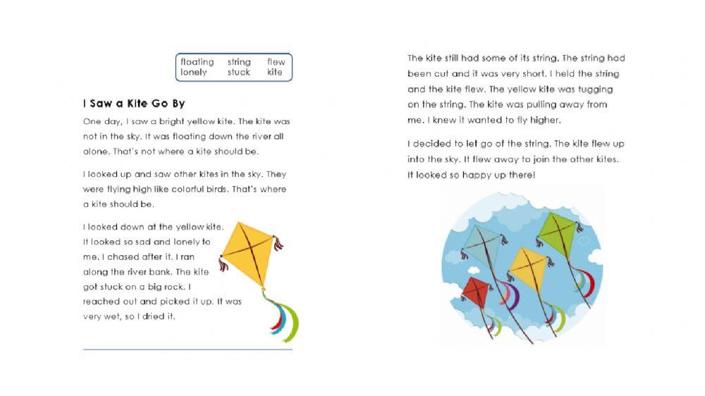 Reading comprehension - flying kites