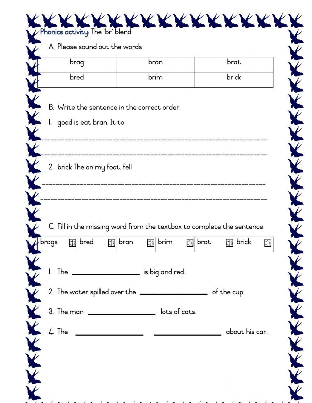 Phonics - the 'br' blend