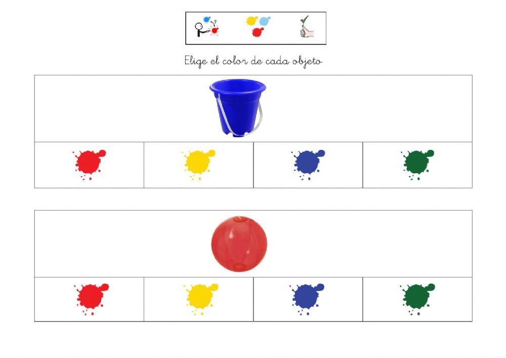 Busca el color de cada objeto