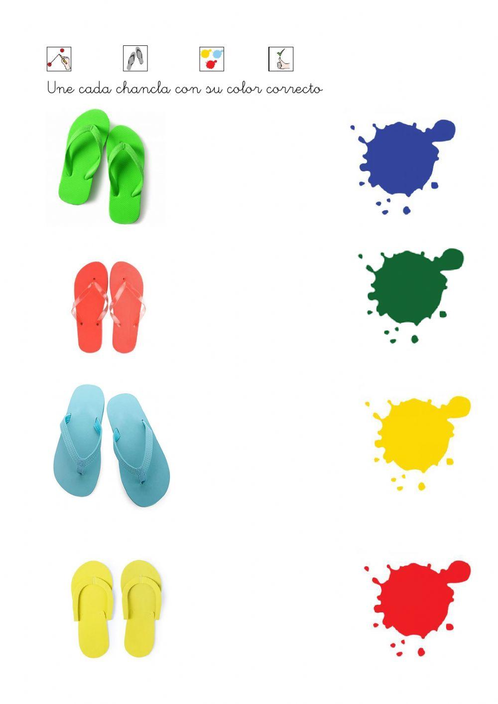 Une cada chancla con su color