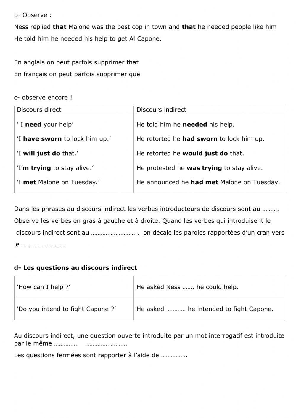 Desription of a scene