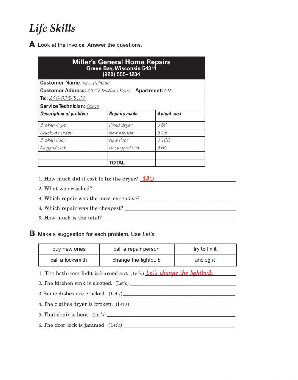 Life Skills - Read a Receipt