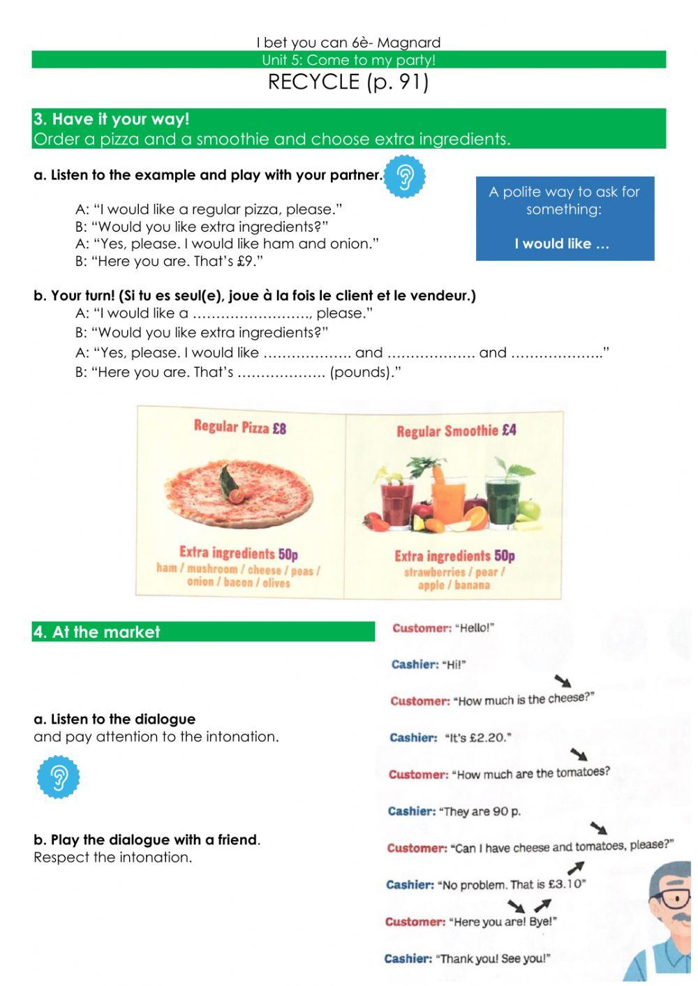 Unit 5- Recycle -2 (p.91)