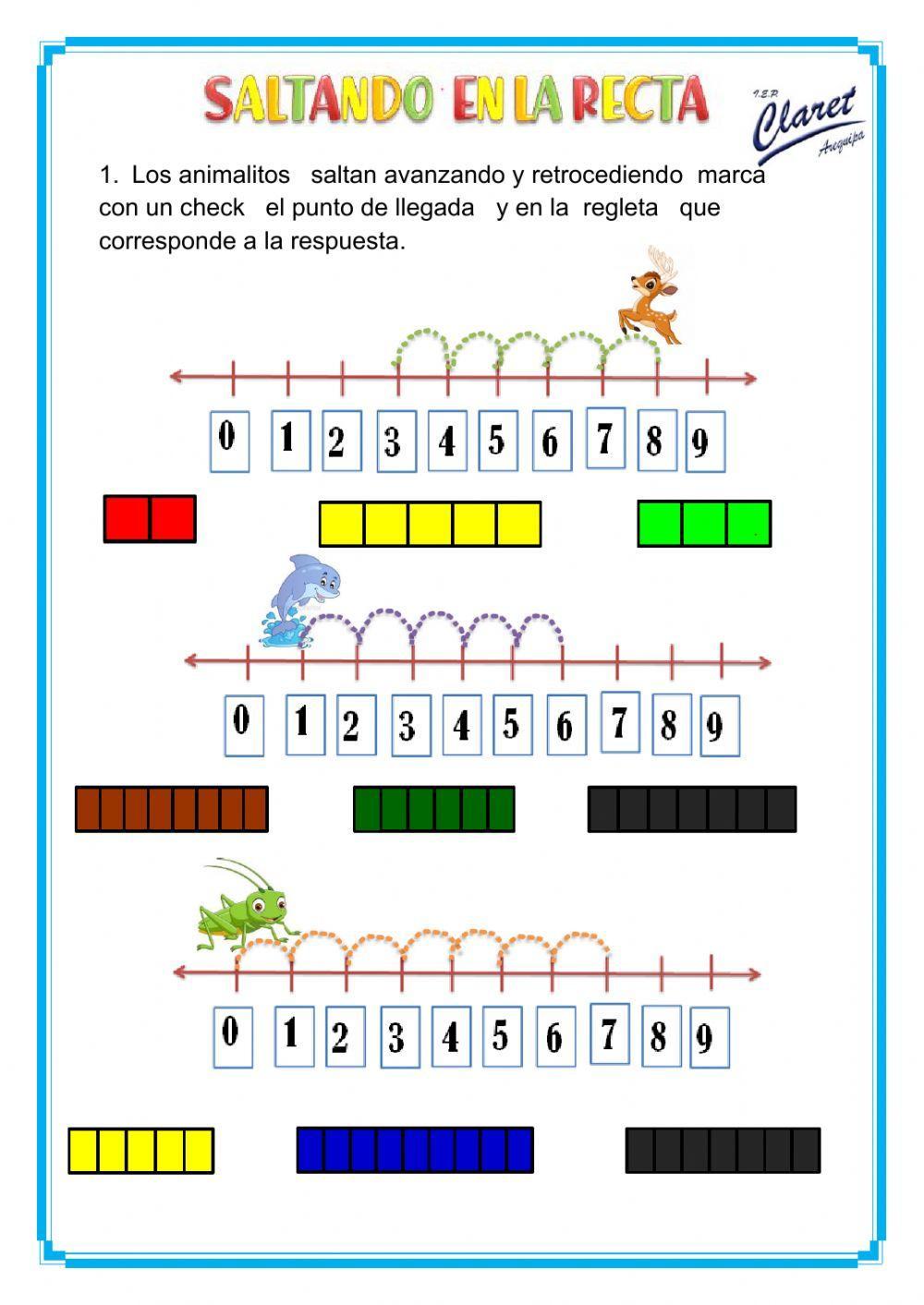 Saltando en la recta numérica