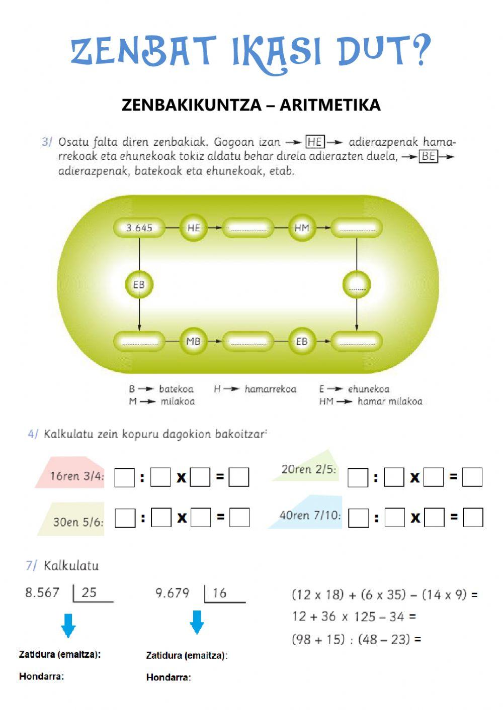Matematikak: errepasoa