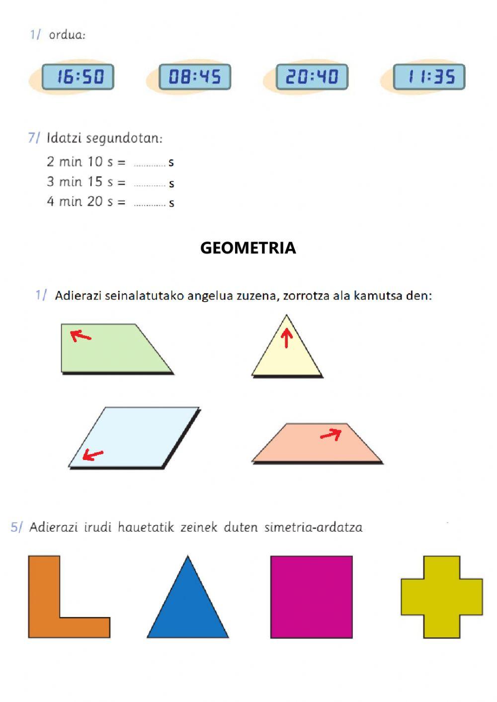 Matematikak: errepasoa