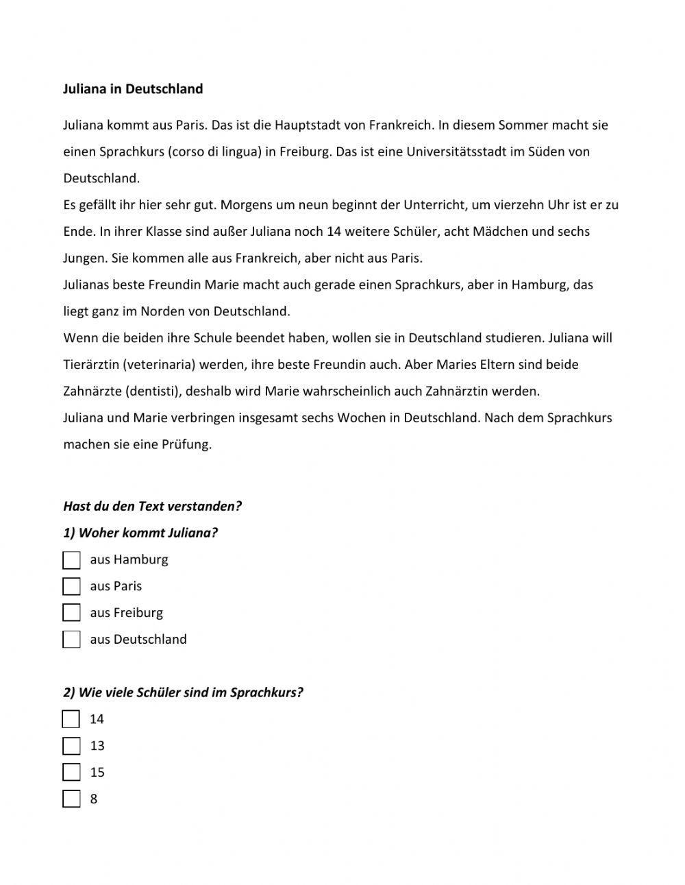 Juliana in Deutschland