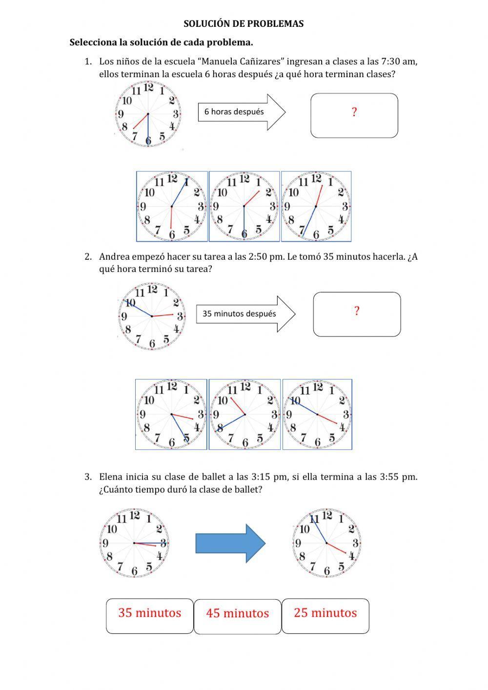 Solución de problemas (tiempo)