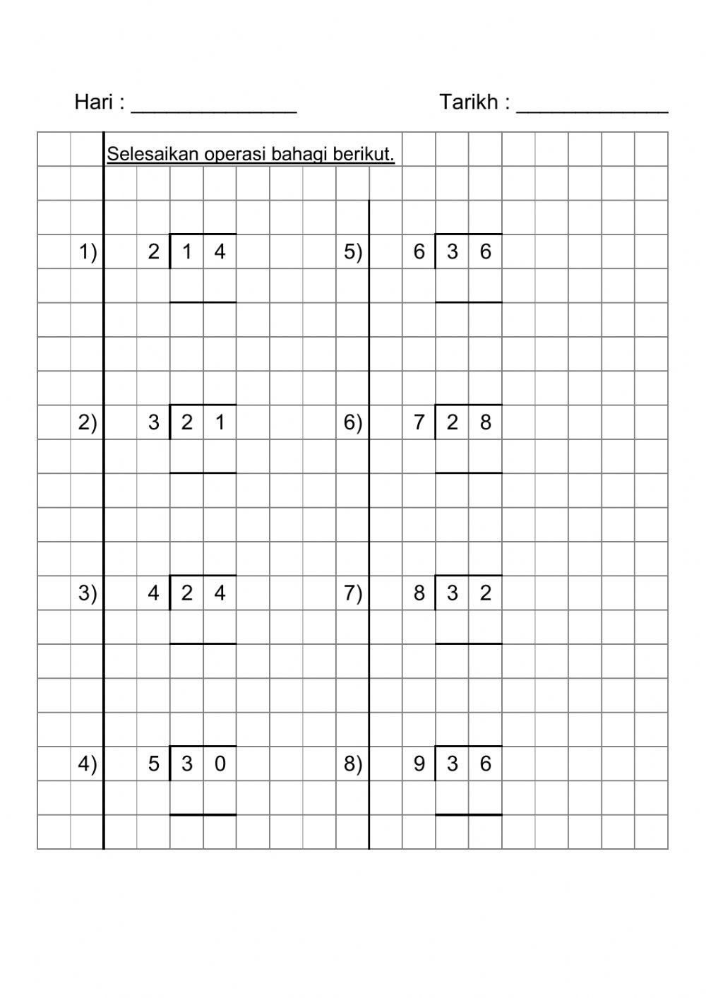 Latihan Bahagi Tahun 2