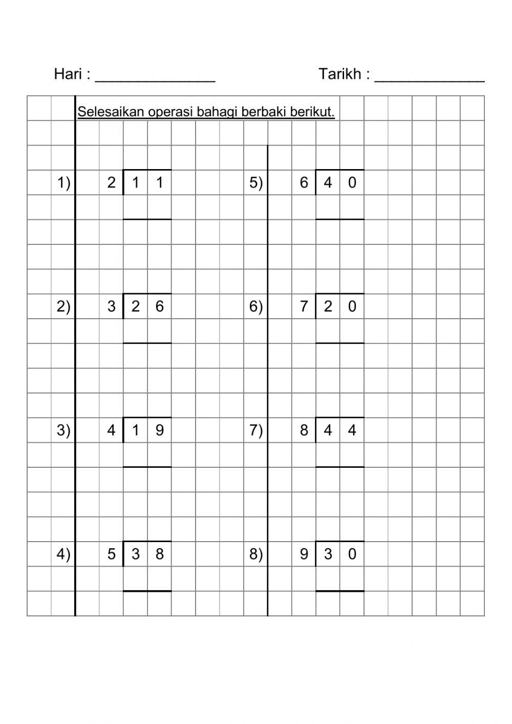 Latihan Bahagi Tahun 2