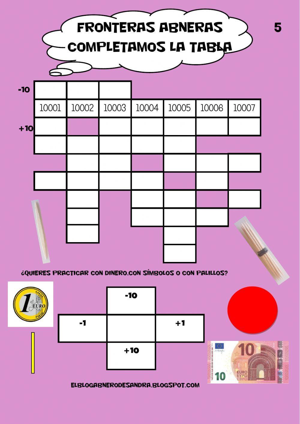 Tabla con fronteras 5