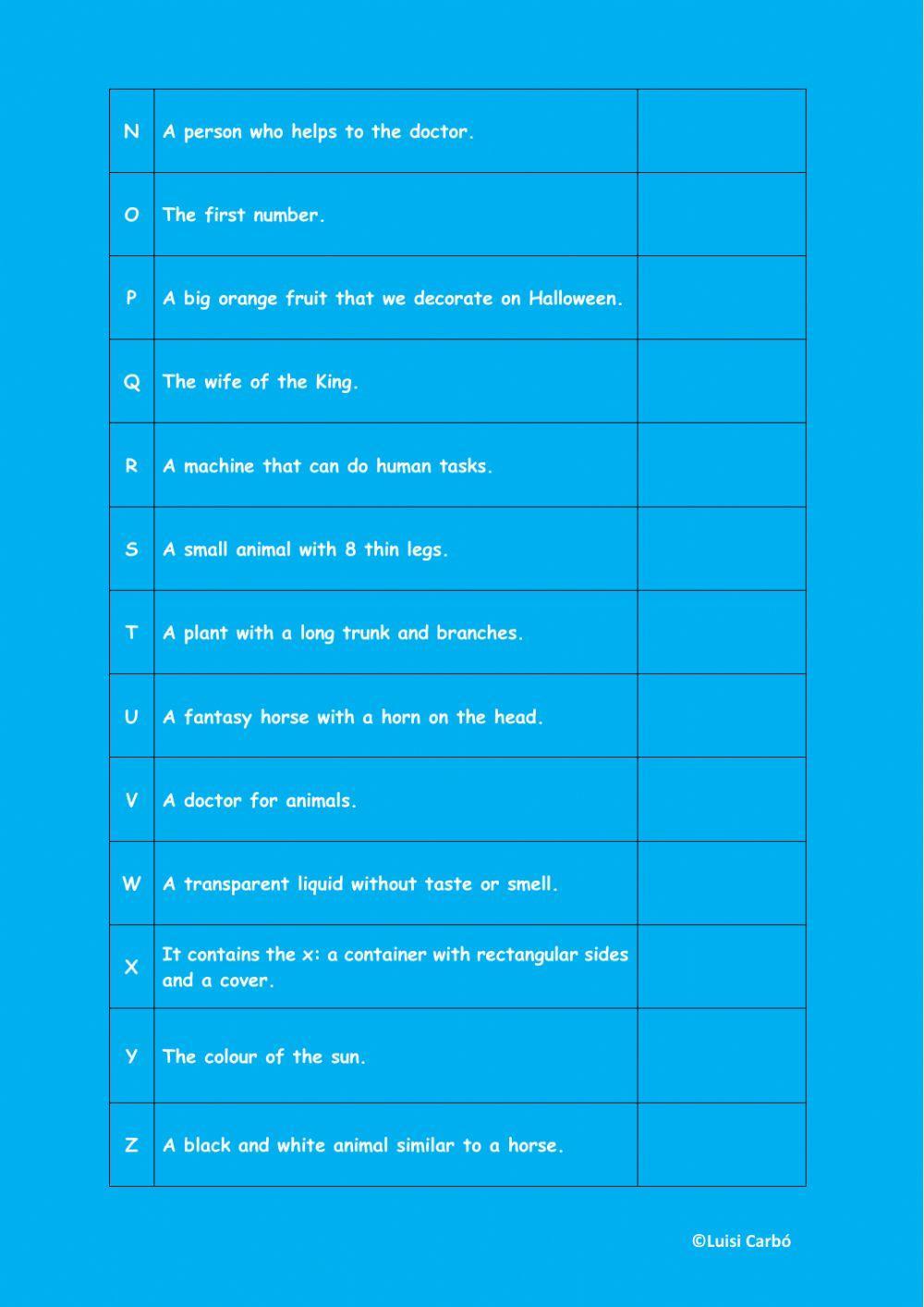 The Alphabet Game