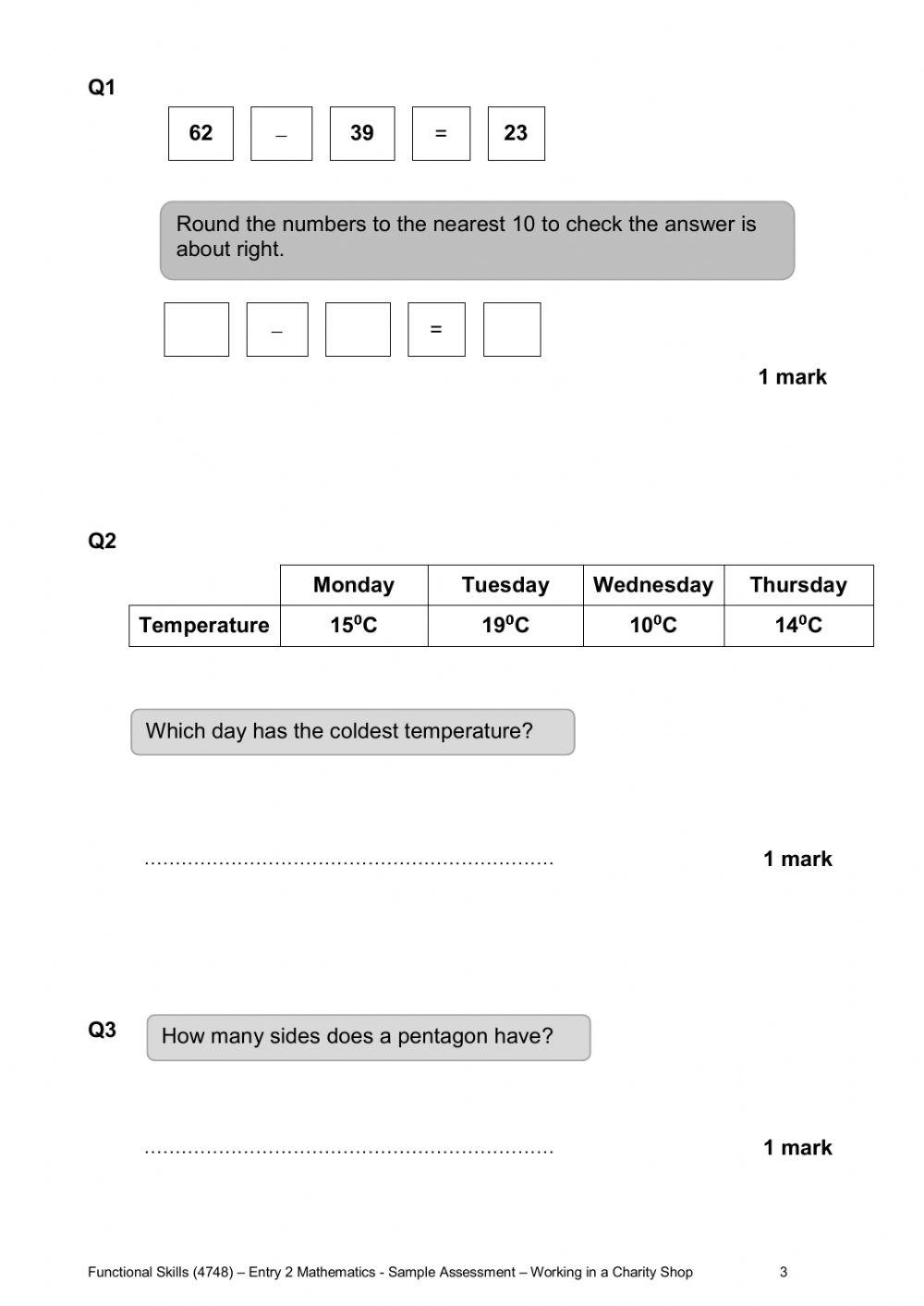 Maths Mock Exam E2 online exercise for | Live Worksheets