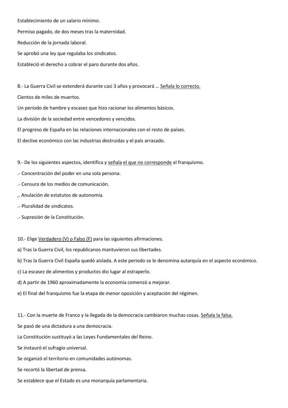 España:desde el siglo XX hasta nuestros días